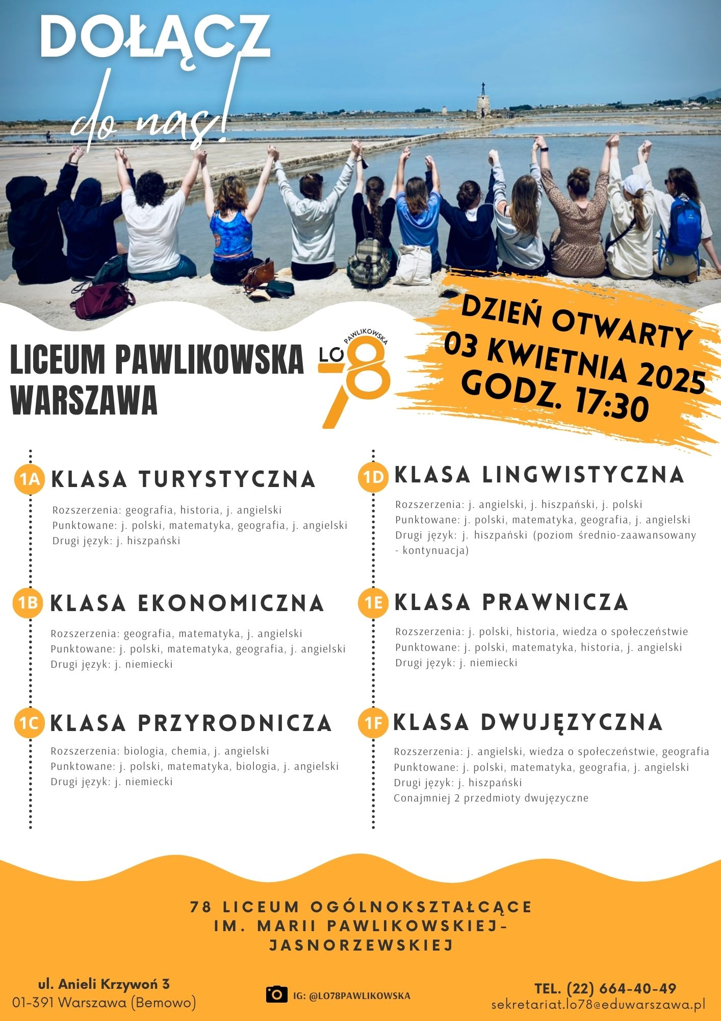 Oficjalna strona LXXVIII Liceum Ogólnokształcącego im. Marii